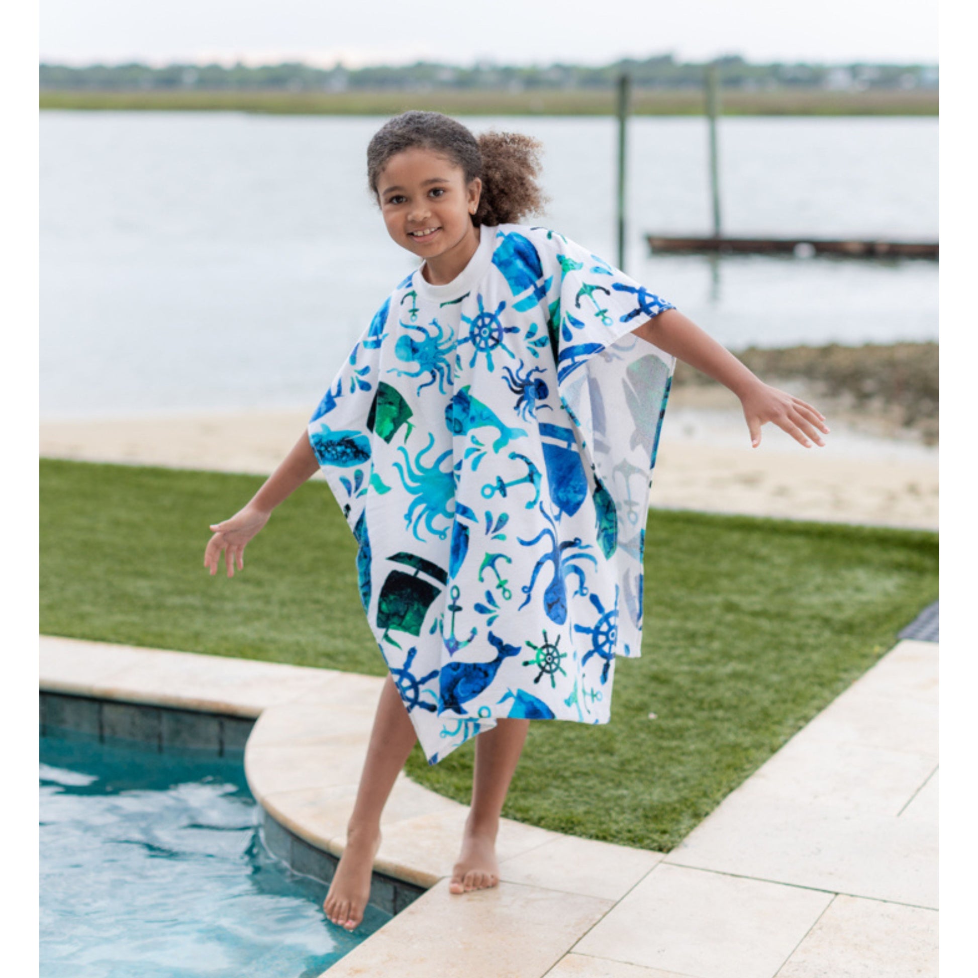 Blue Lagoon Pullover Towel - Main Image